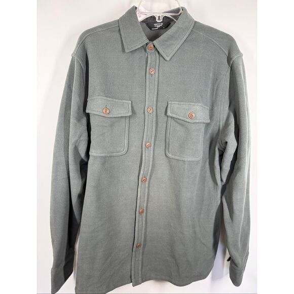 Members Mark polar fleece Men’s button front style shirt size medium - Picture 1 of 8